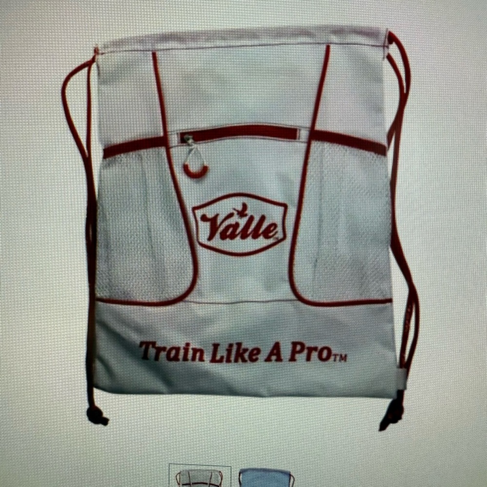 Red and White Drawstring Bag - Picture 4 of 5
